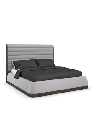   Gray Channeled Panel Bed | Oroa.com