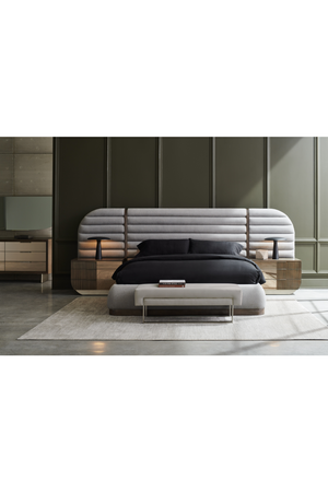   Gray Channeled Panel Bed | Oroa.com