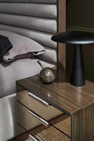   Gray Channeled Panel Bed | Oroa.com