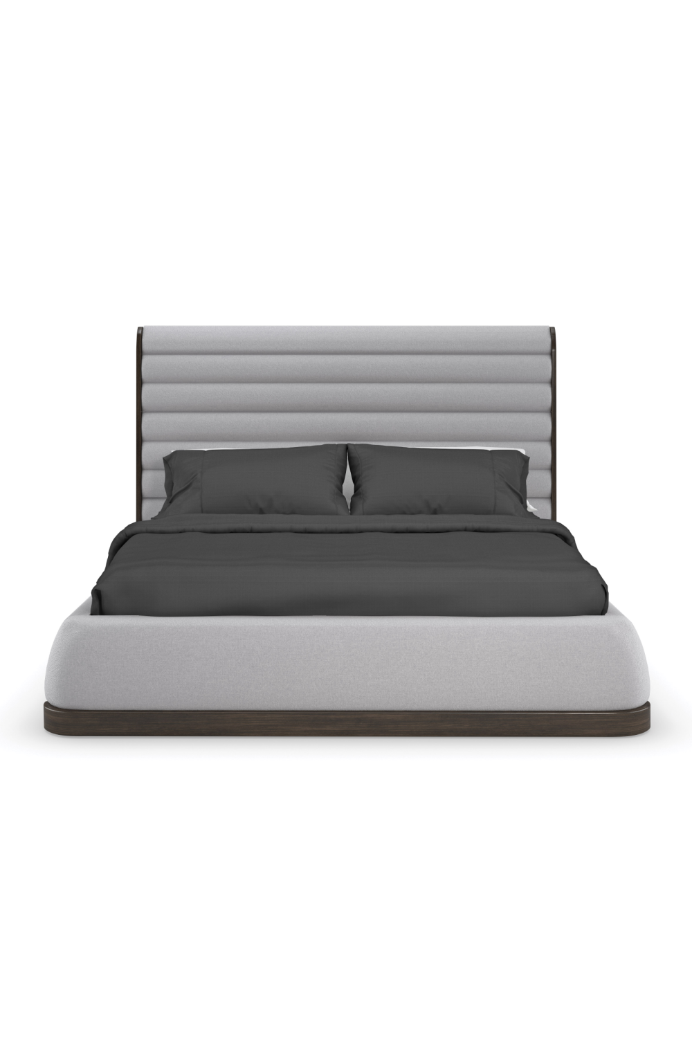   Gray Channeled Panel Bed | Oroa.com