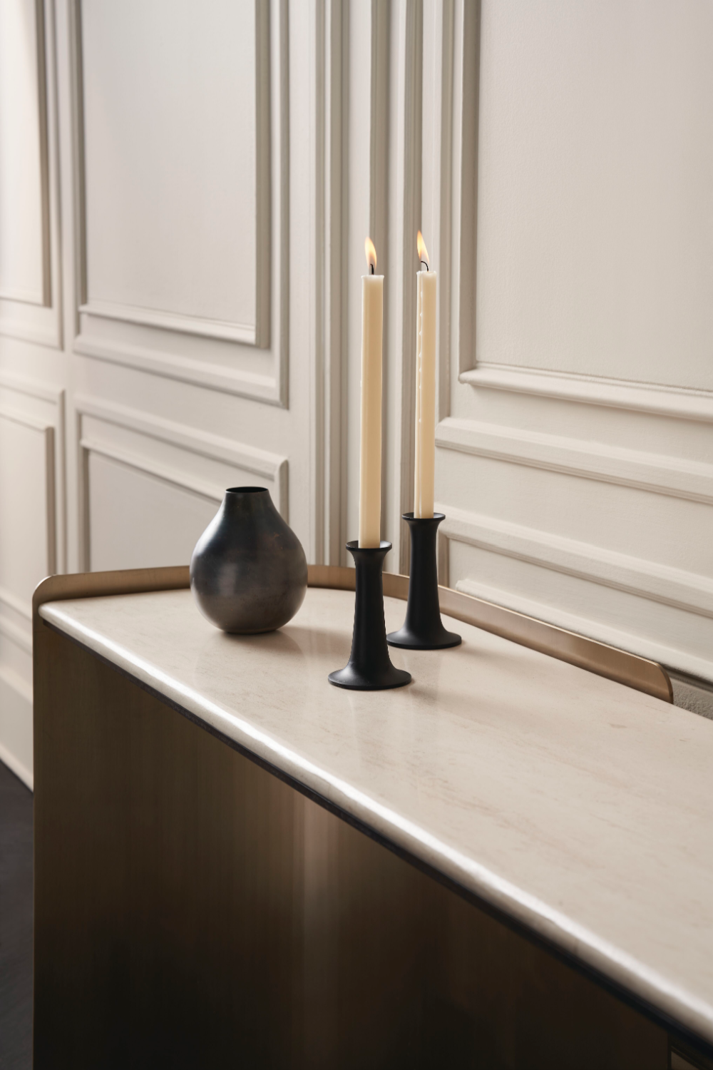   Cream Travertine Modern Desk | Oroa.com