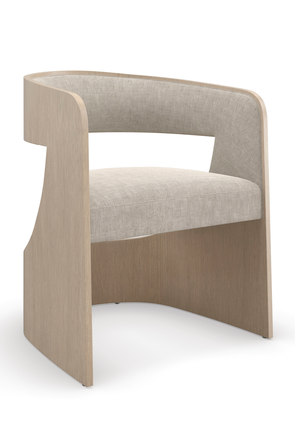   Curved Oak Accent Chair | Oroa.com