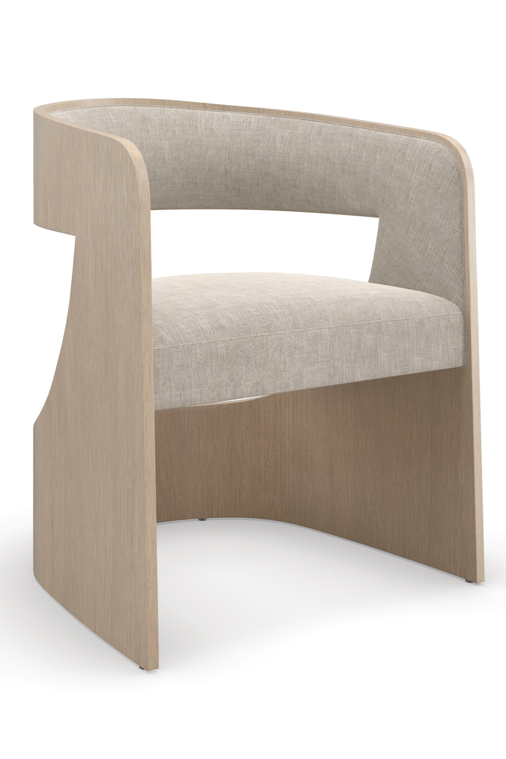   Curved Oak Accent Chair | Oroa.com