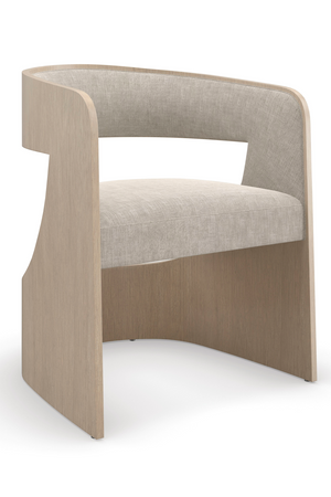   Curved Oak Accent Chair | Oroa.com