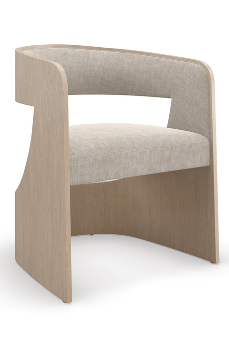   Curved Oak Accent Chair | Oroa.com