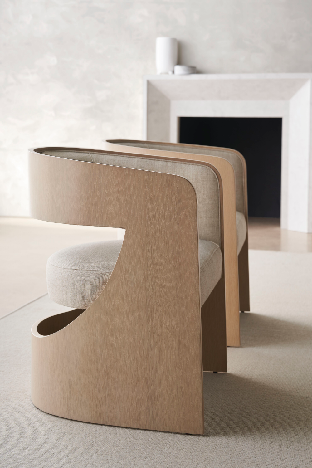   Curved Oak Accent Chair | Oroa.com