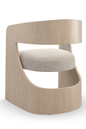   Curved Oak Accent Chair | Oroa.com