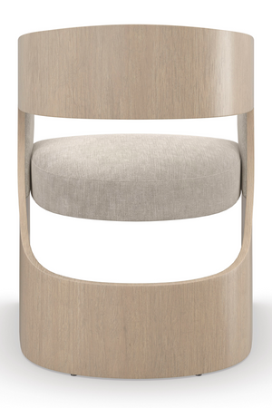   Curved Oak Accent Chair | Oroa.com