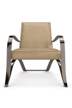   Light Brown Leather Lounge Chair | Oroa.com