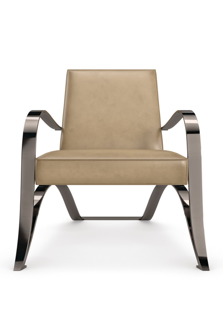   Light Brown Leather Lounge Chair | Oroa.com