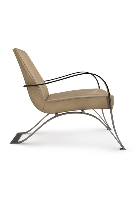   Light Brown Leather Lounge Chair | Oroa.com