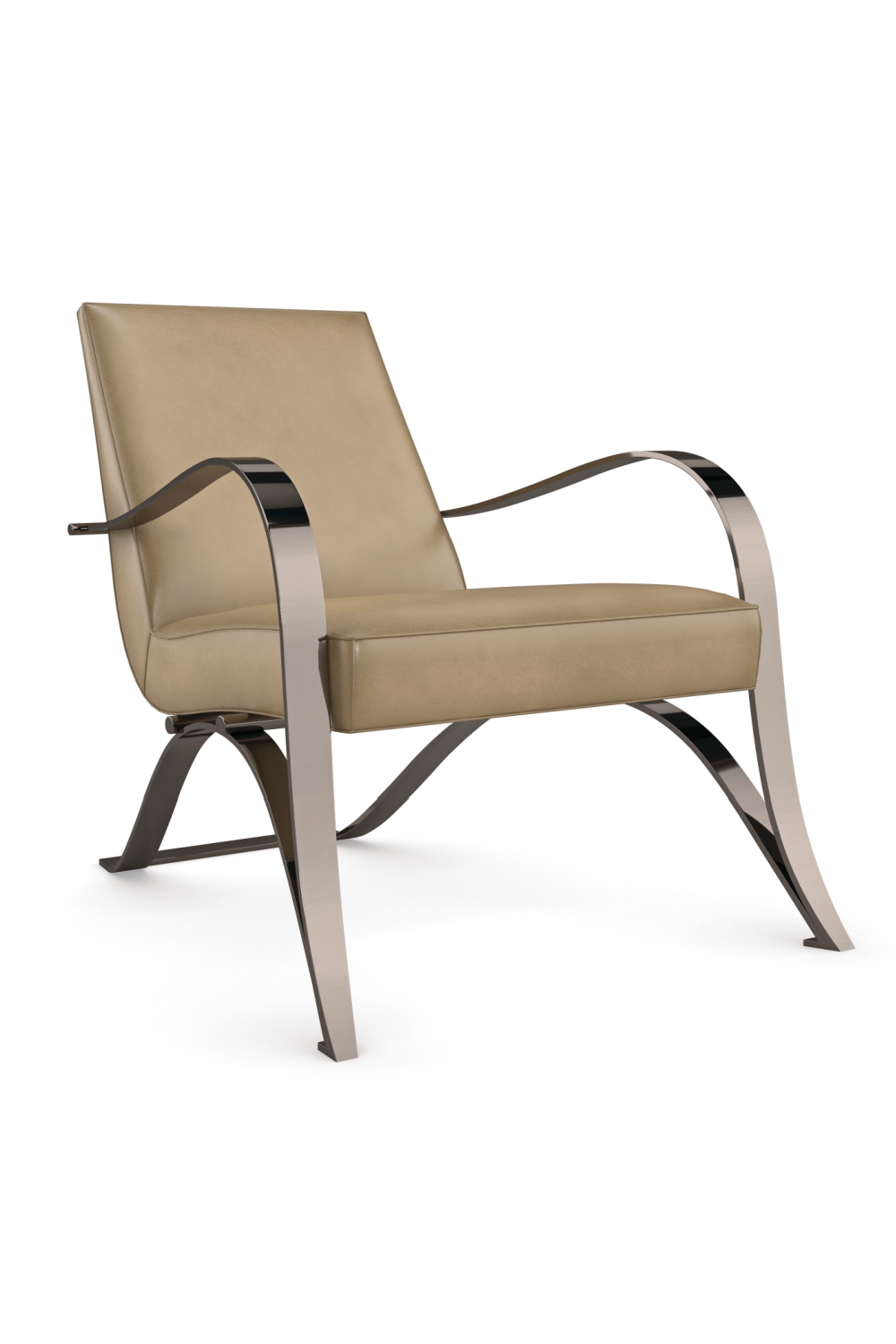   Light Brown Leather Lounge Chair | Oroa.com
