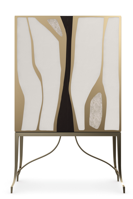   Metallic Modern Bar Cabinet | Oroa.com