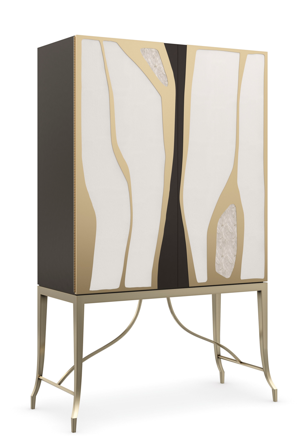   Metallic Modern Bar Cabinet | Oroa.com