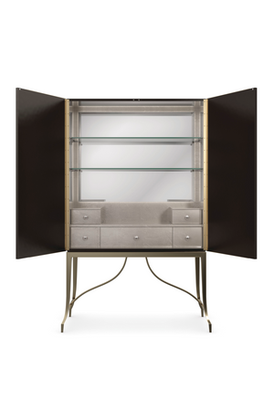   Metallic Modern Bar Cabinet | Oroa.com