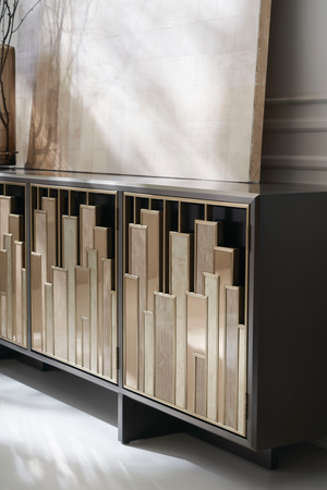   Geometric Patterned Media Cabinet | Oroa.com