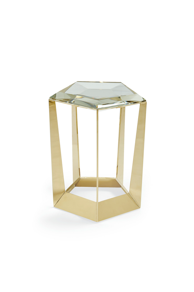 Beveled Crystal Side Table | Caracole The Gem | Oroa.com