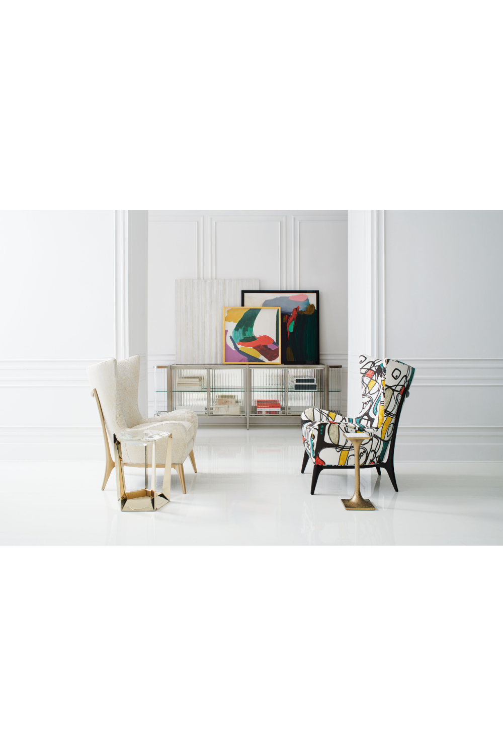   Beveled Crystal Side Table | Oroa.com