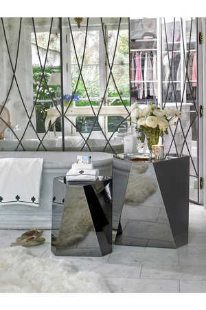   Faceted Metal Side Table | Oroa.com