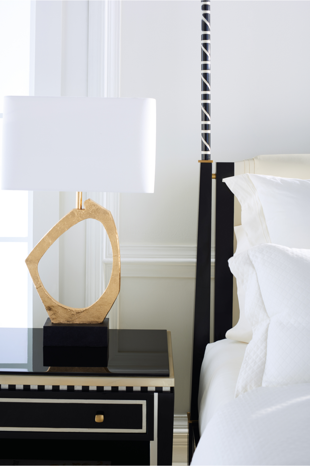   Black Leather Canopy Bed | Oroa.com
