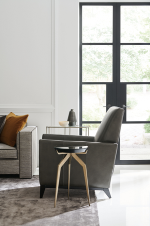   Black Leather Reclining Chair | Oroa.com