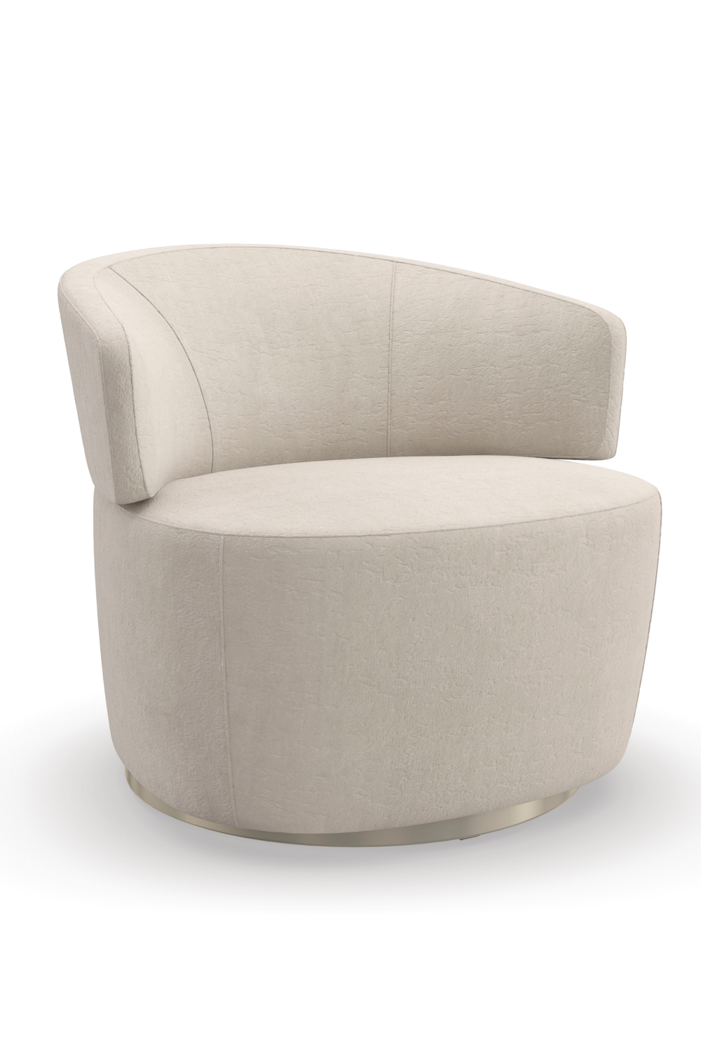   Cream Velvet Swivel Chair | Oroa.com