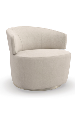   Cream Velvet Swivel Chair | Oroa.com