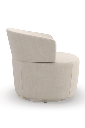   Cream Velvet Swivel Chair | Oroa.com