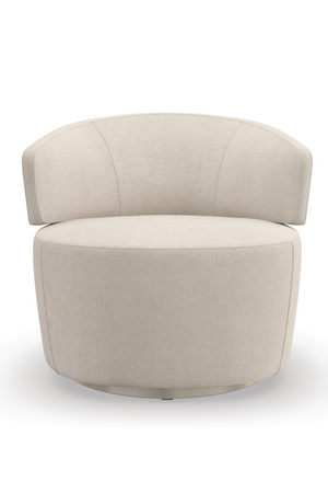   Cream Velvet Swivel Chair | Oroa.com