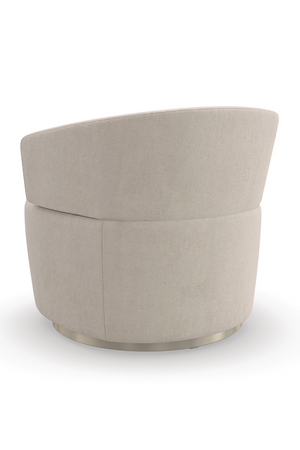   Cream Velvet Swivel Chair | Oroa.com