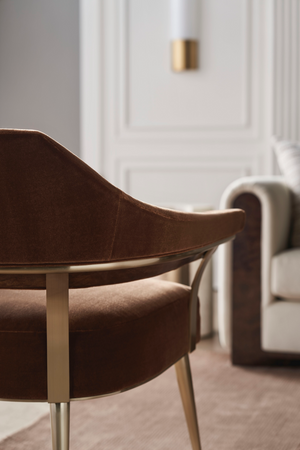   Brown Mohair Accent Chair | Oroa.com