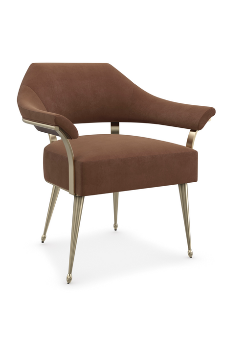   Brown Mohair Accent Chair | Oroa.com