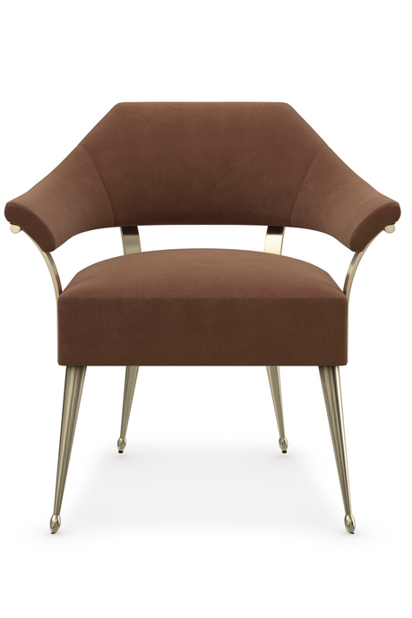   Brown Mohair Accent Chair | Oroa.com