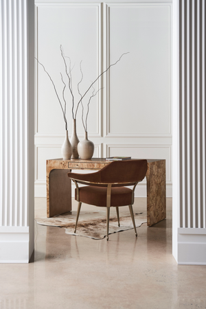   Brown Mohair Accent Chair | Oroa.com