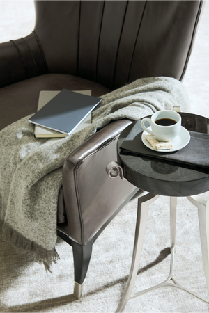   Brown Leather Wingback Chair | Oroa.com