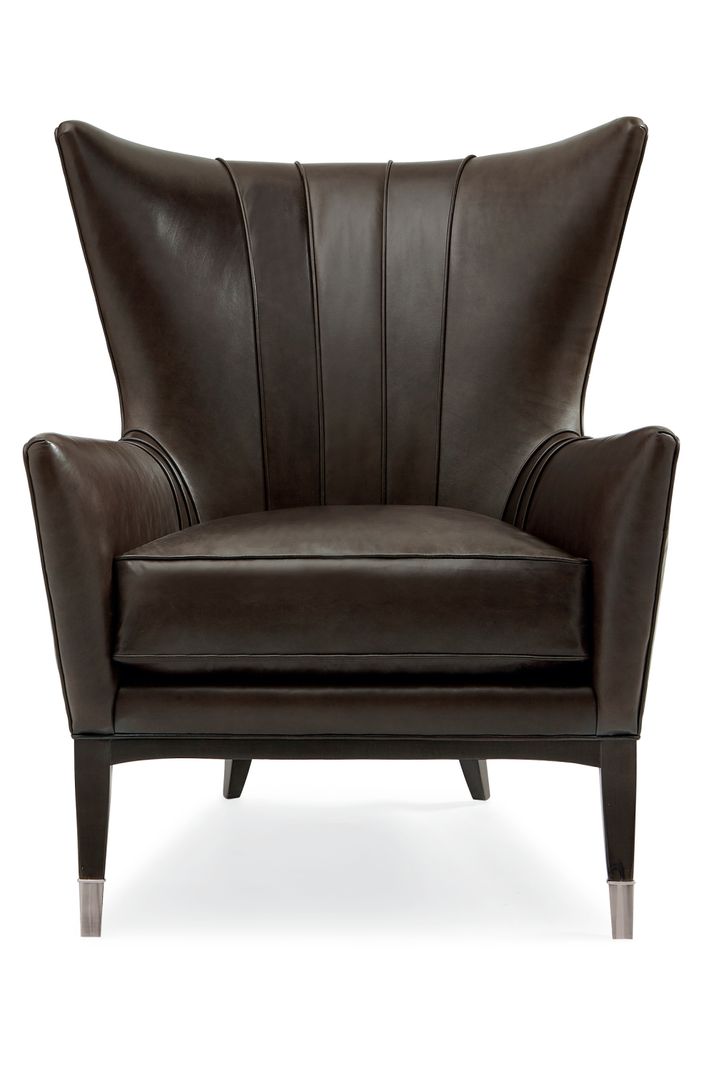   Brown Leather Wingback Chair | Oroa.com