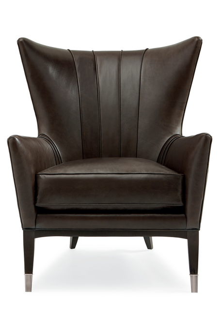   Brown Leather Wingback Chair | Oroa.com