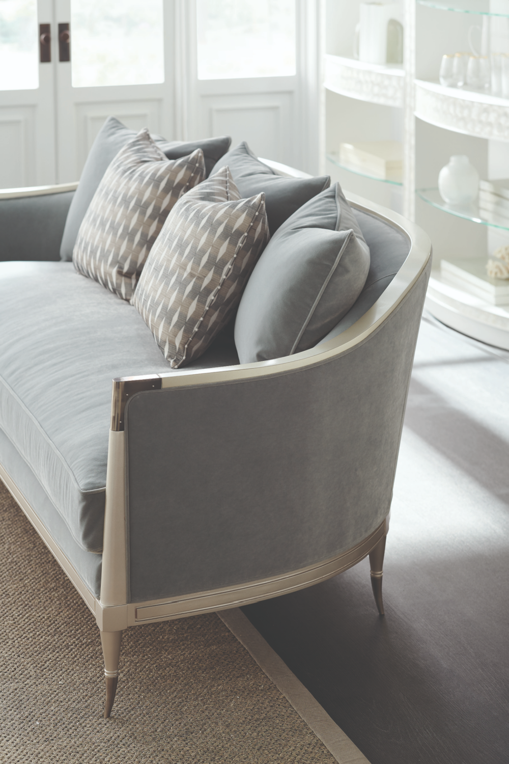   Gray Sofa With Cushions | Oroa.com