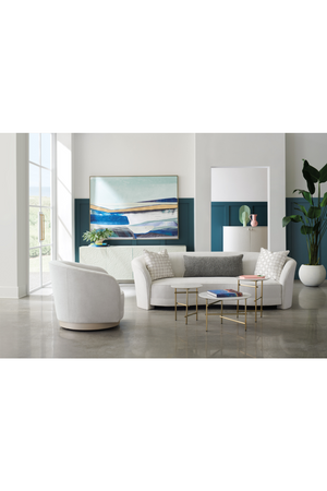   Light Gray Curved Sofa | Oroa.com