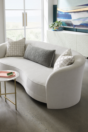   Light Gray Curved Sofa | Oroa.com