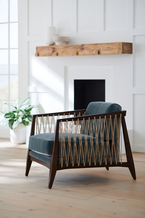   Blue Velvet Occasional Chair | Oroa.com