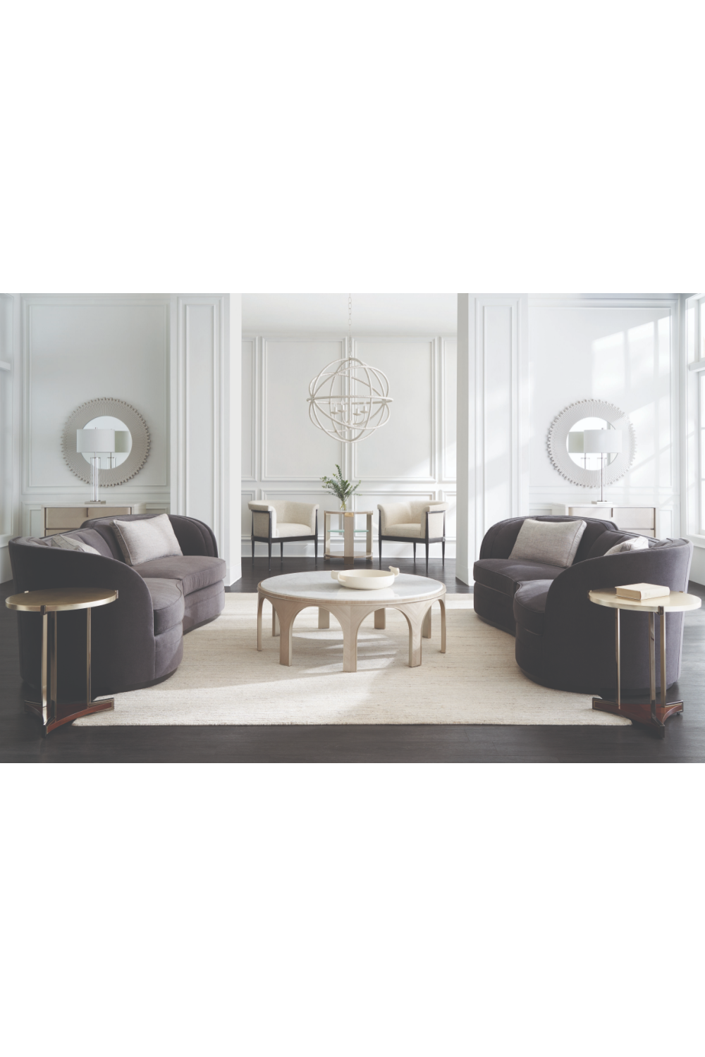   Black Organic-Shaped Sofa | Oroa.com