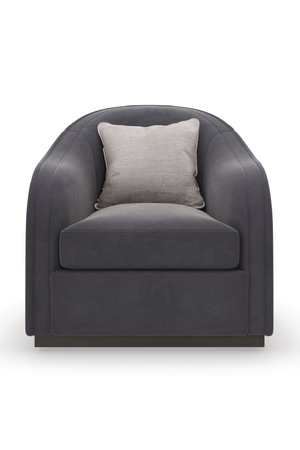   Dark Gray Velvet Club Chair | Oroa.com