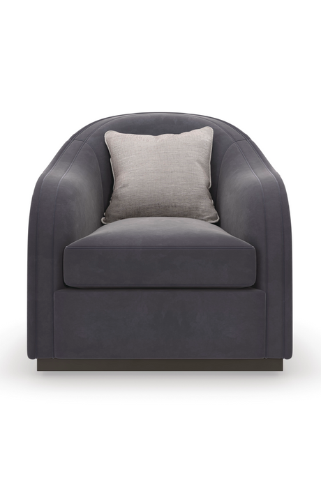   Dark Gray Velvet Club Chair | Oroa.com