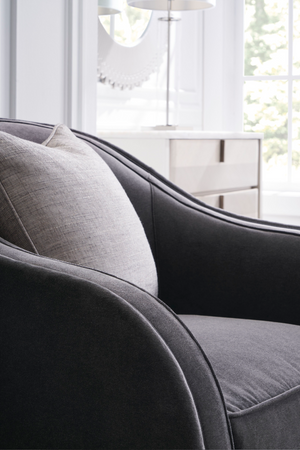   Dark Gray Velvet Club Chair | Oroa.com