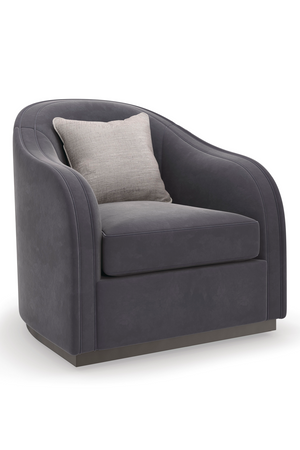   Dark Gray Velvet Club Chair | Oroa.com