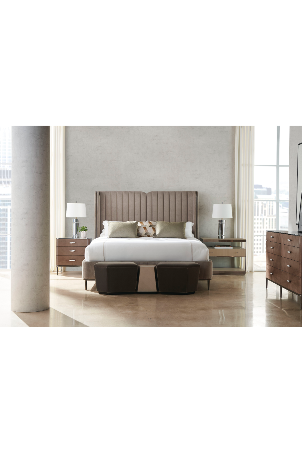   Mohair Storage Ottoman | Oroa.com