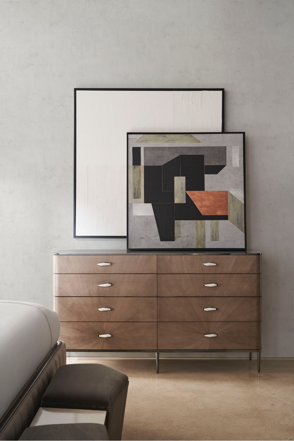  Faceted Modern Ottoman | Oroa.com