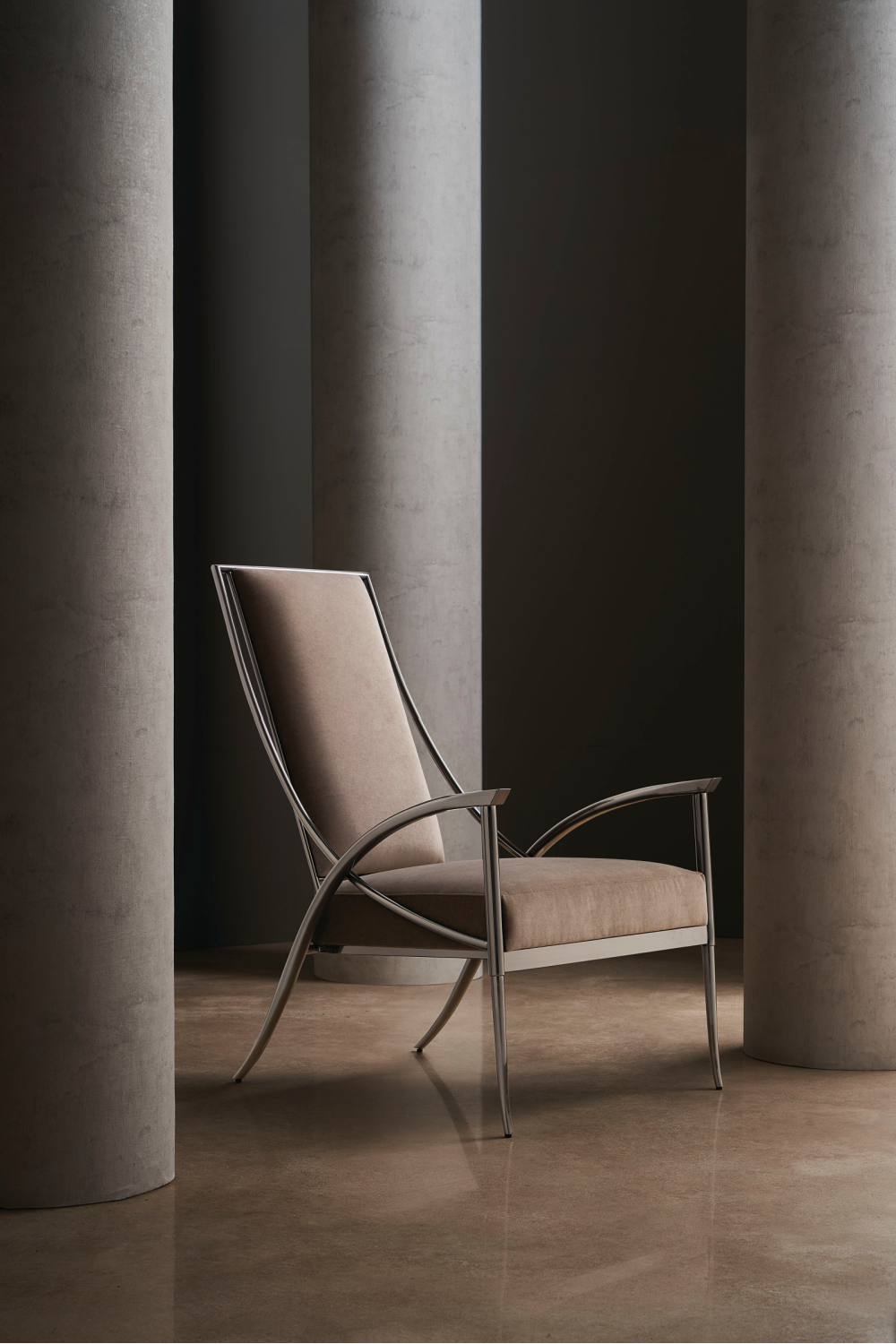   Smoked Stainless Steel Armchair | Oroa.com