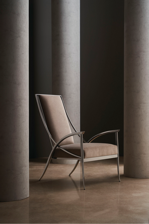   Smoked Stainless Steel Armchair | Oroa.com